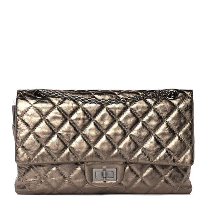 Chanel Metallic Aged Calfskin Quilted 50th Anniversary 2.55 Reissue 227 Flap Bronze 1 of 15
