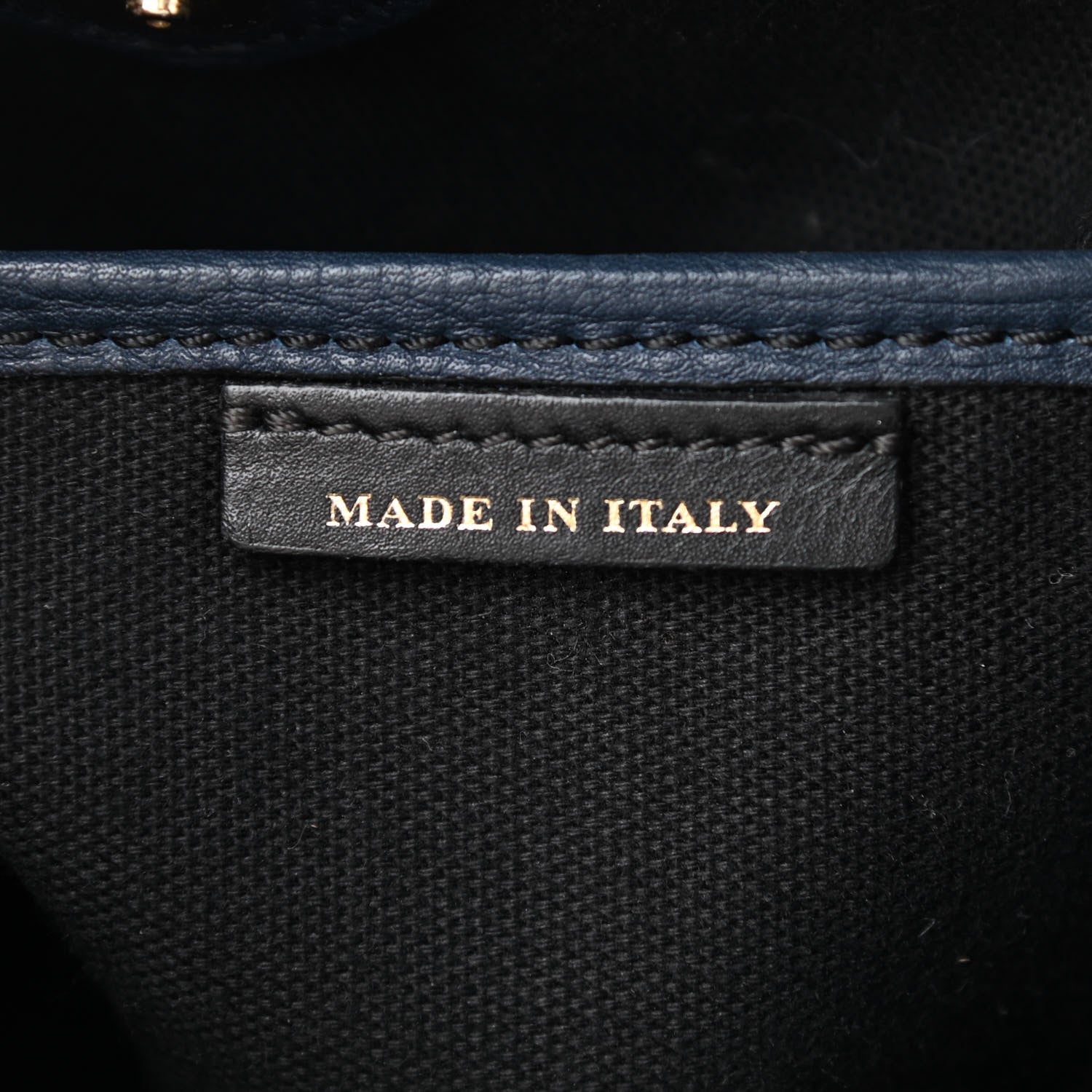 Burberry Grainy Calfskin House Check Baby Banner Tote Ink Blue 6 of 9
