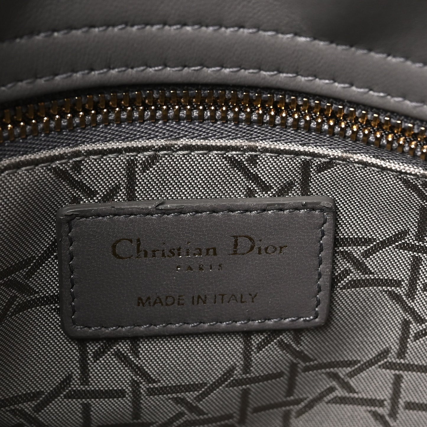 Lambskin Cannage Small My ABCDior Lady Dior Grey
