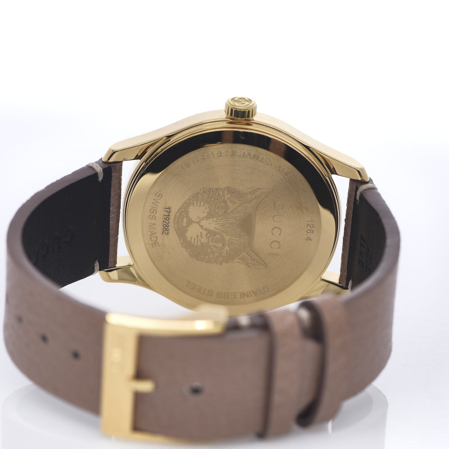 Stainless Steel Calfskin 38mm G-Timeless Moth Quartz Watch Brown