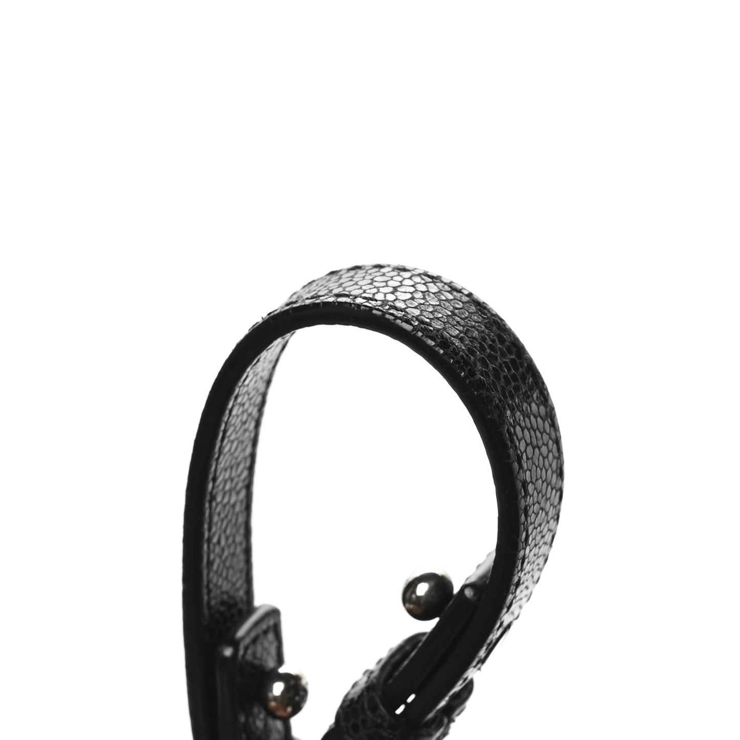 Crumpled Grained Calfskin Jumbo CC Crave Flap Black