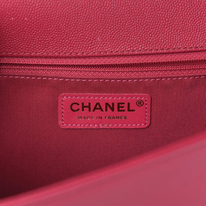 Chanel Caviar Quilted New Medium Boy Flap Dark Pink 6 of 12