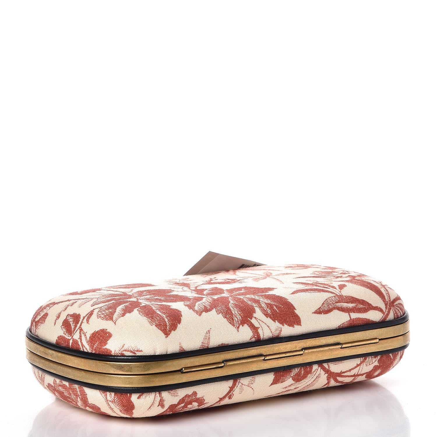 Gucci Linen Herbarium Print Broadway Box Clutch Cherry 4 of 9