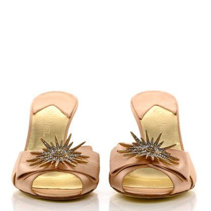 Chanel Satin Crystal Mules 35 Beige 2 of 12
