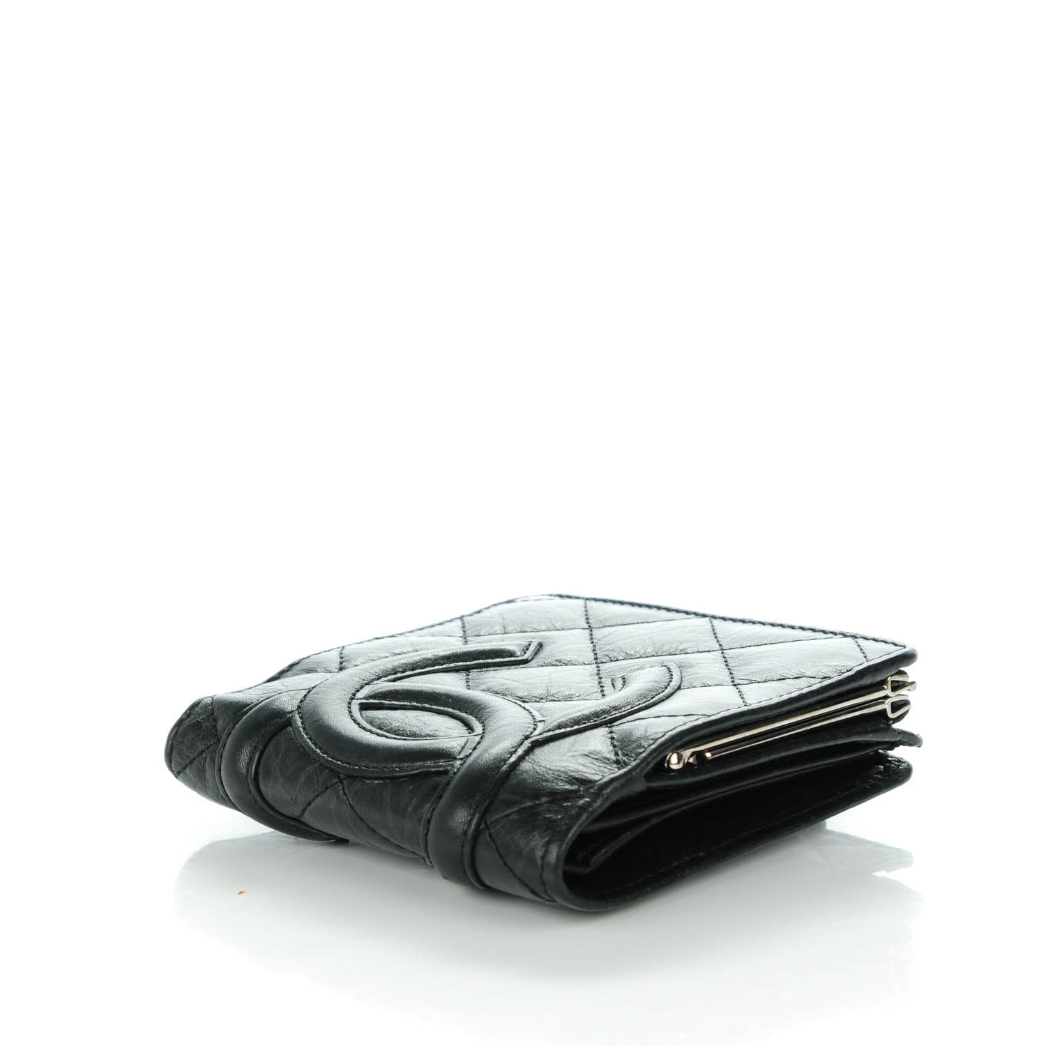 Chanel Calfskin Quilted Cambon Bi-Fold Wallet Black 4 of 8