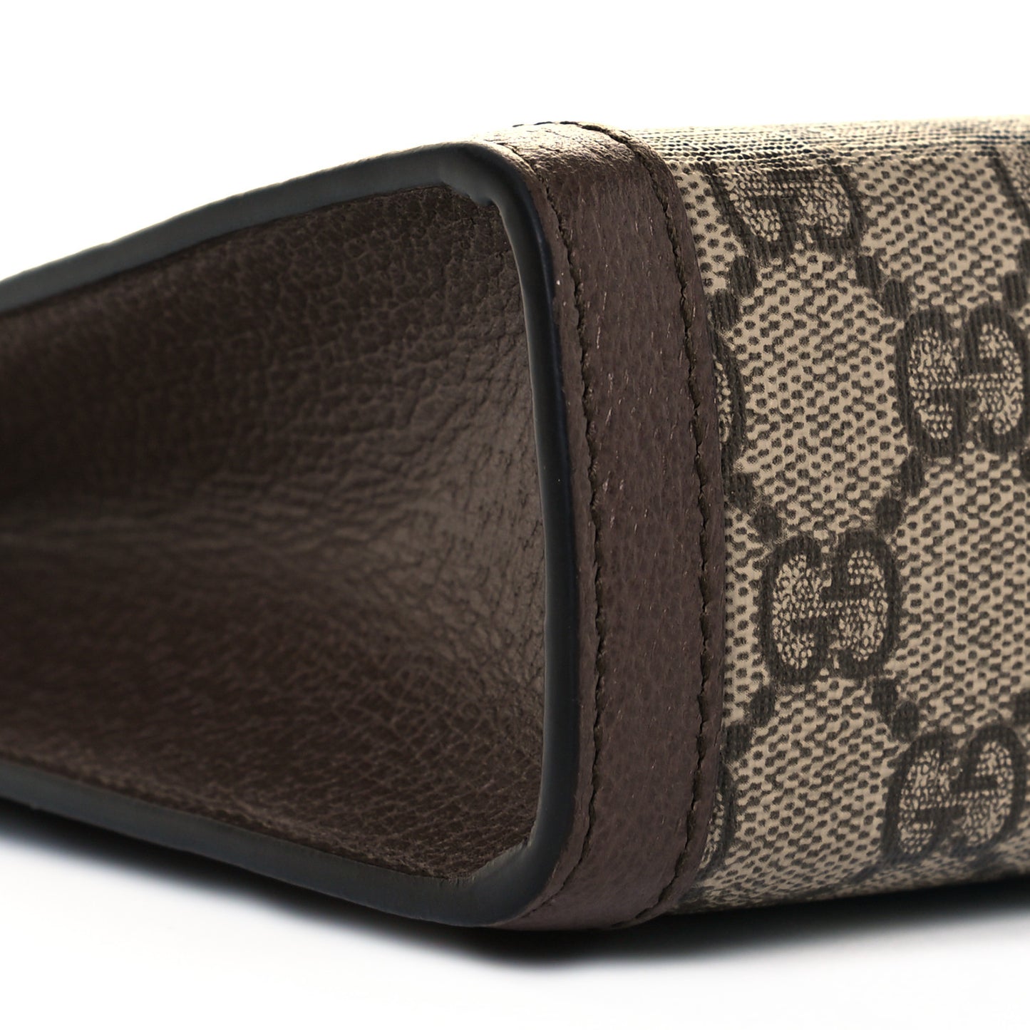 GG Supreme Monogram Web Ophidia Pouch Brown