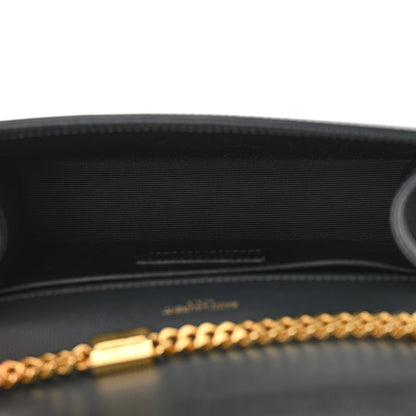 Saint Laurent Grain De Poudre Small Classic Monogram Kate Tassel Satchel Dark Smog 5 of 10