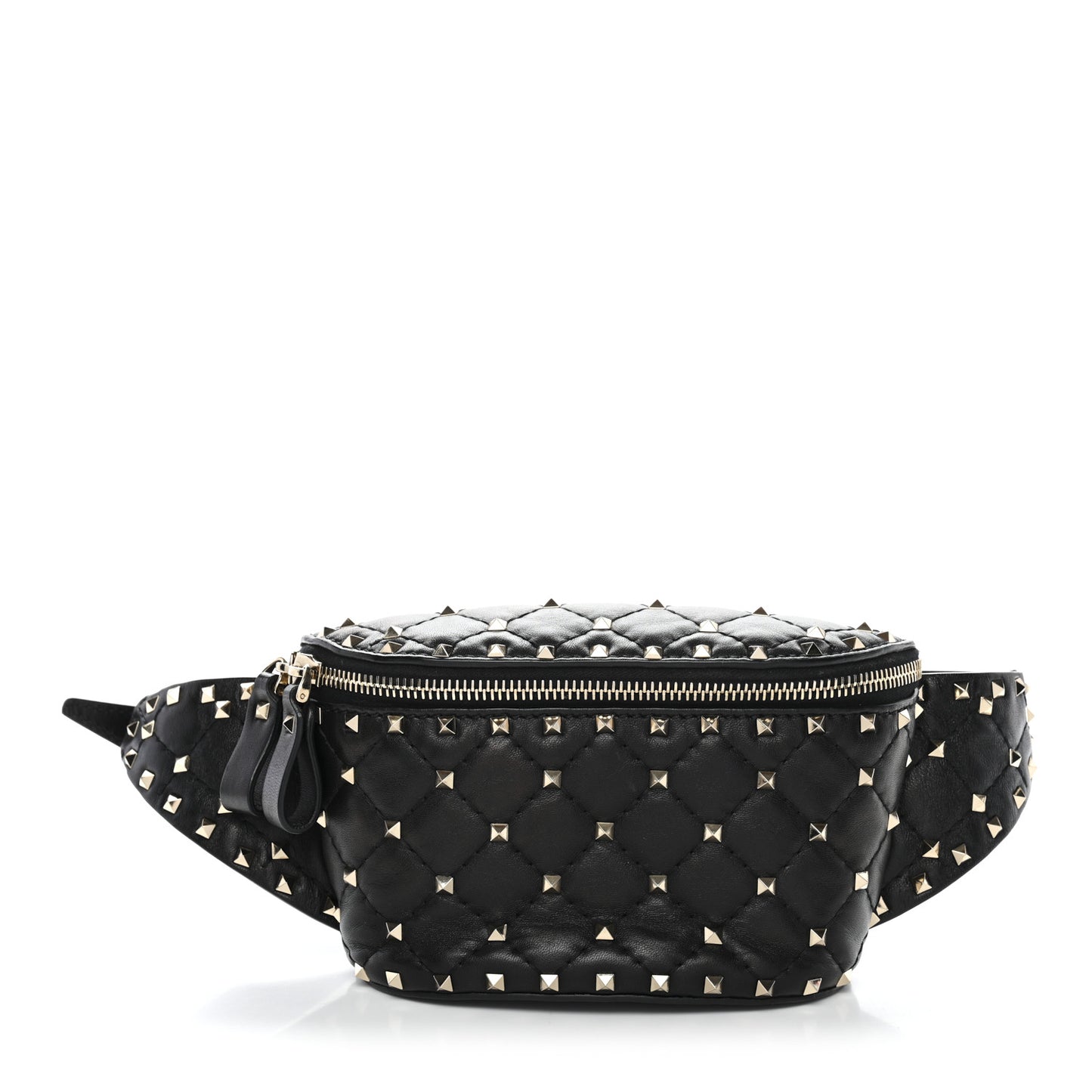 Nappa Rockstud Spike Belt Bag 85 Black