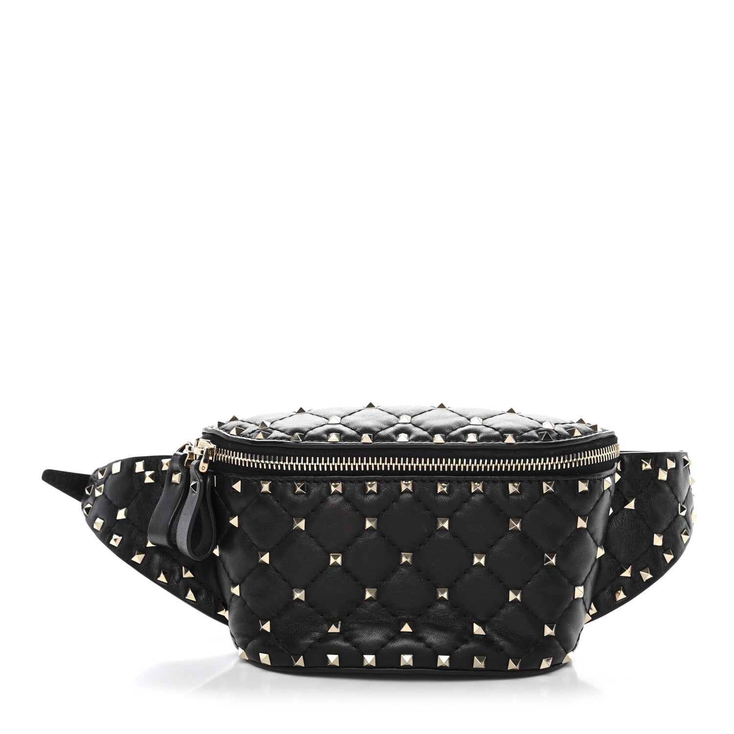 Valentino Garavani Nappa Rockstud Spike Belt Bag 85 Black 1 of 10