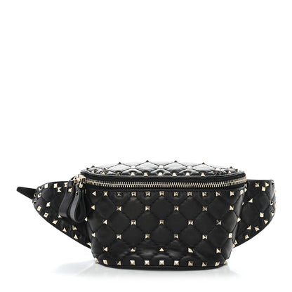 Valentino Garavani Nappa Rockstud Spike Belt Bag 85 Black 1 of 10