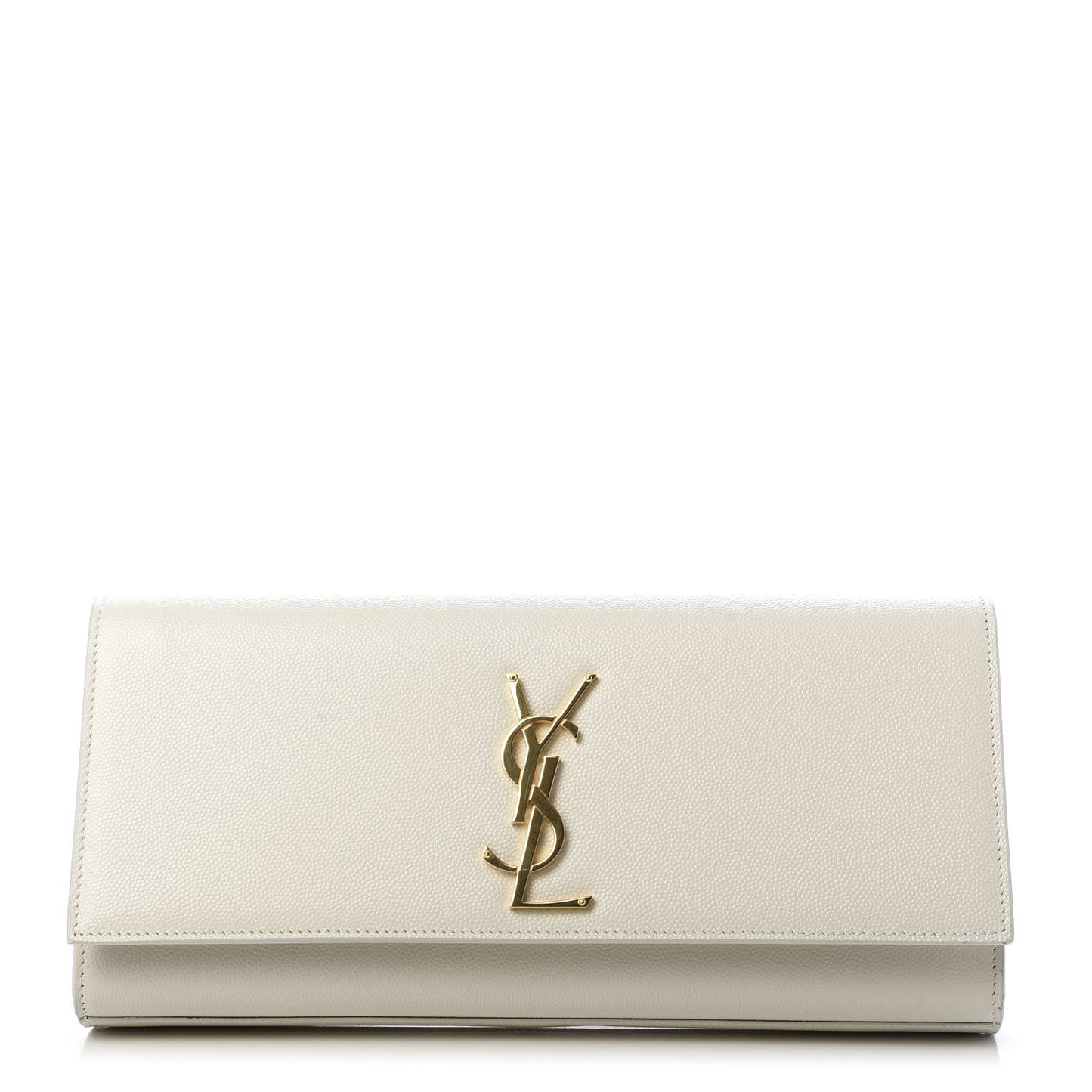 Grain De Poudre Classic Monogram Cassandre Clutch Dove White