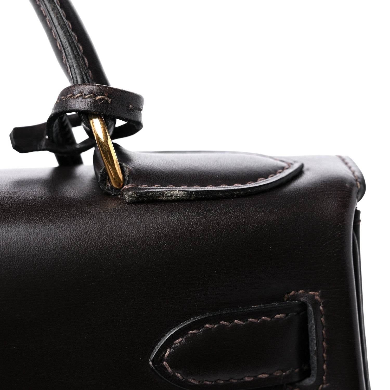 Hermes Box Kelly Retourne 28 Chocolate 13 of 17