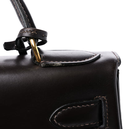 Hermes Box Kelly Retourne 28 Chocolate 13 of 17