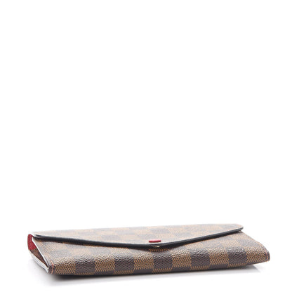 Louis Vuitton Damier Ebene Josephine Wallet Red 4 of 11