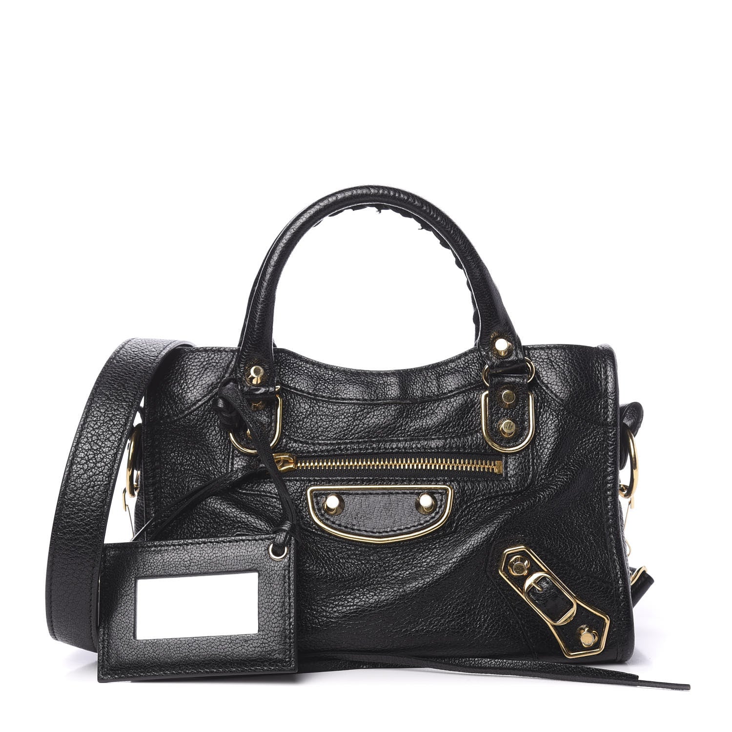 Balenciaga Chevre Gold Metallic Edge Hardware Mini City Black 1 of 12
