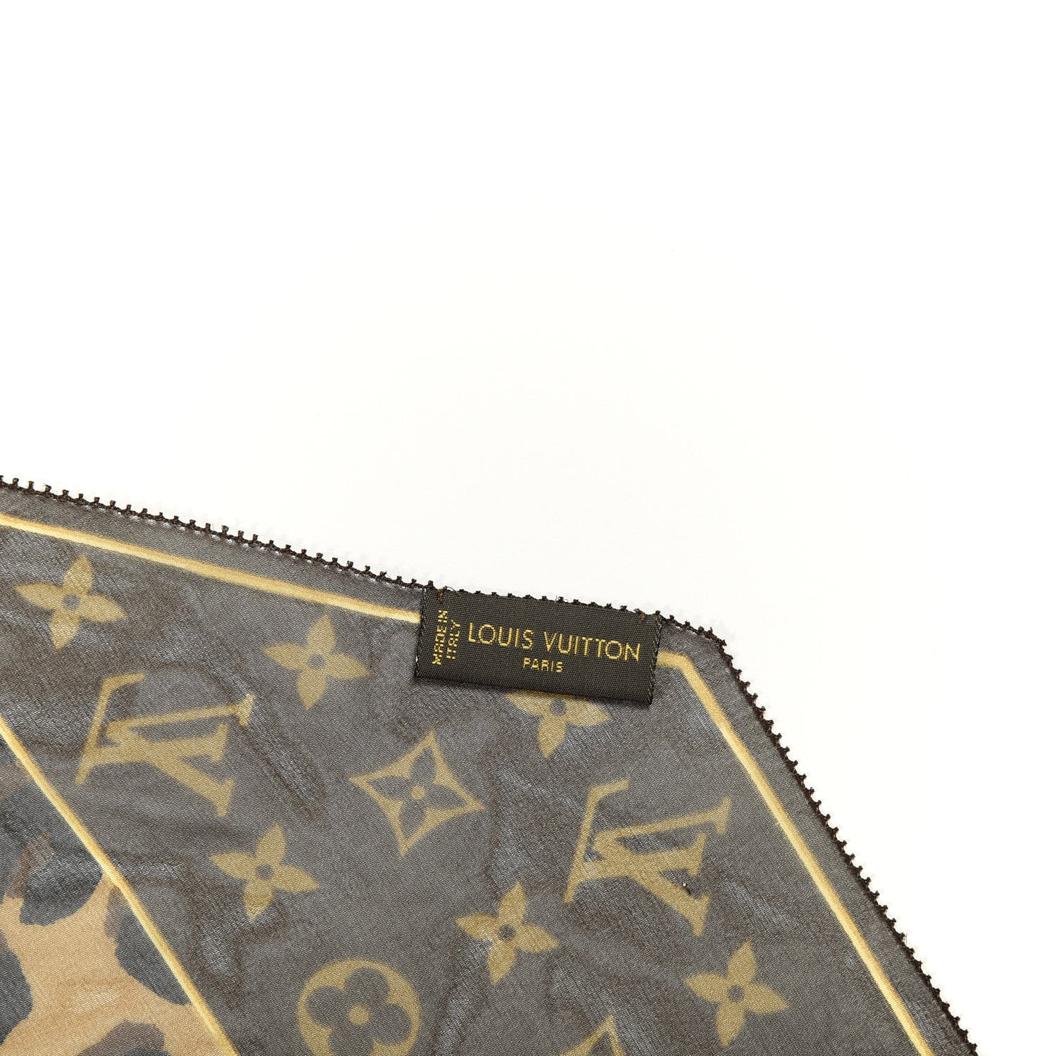 Louis Vuitton Silk Crepe Leopard Monogram Scarf 3 of 3