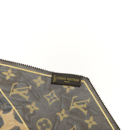 Louis Vuitton Silk Crepe Leopard Monogram Scarf 3 of 3