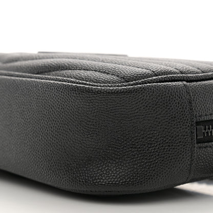 Saint Laurent Grain De Poudre Matelasse Monochrome Monogram Mini Lou Camera Bag Black 10 of 13