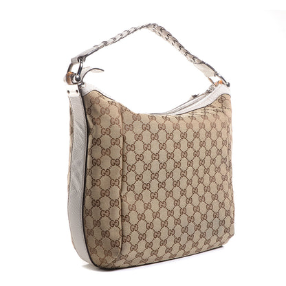 Gucci Monogram Bamboo Bar Medium Hobo Off White 3 of 7