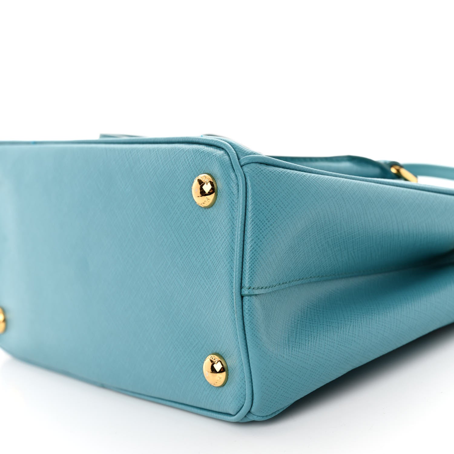 Prada Saffiano Lux Mini Galleria Double Zip Tote Turchese 9 of 10