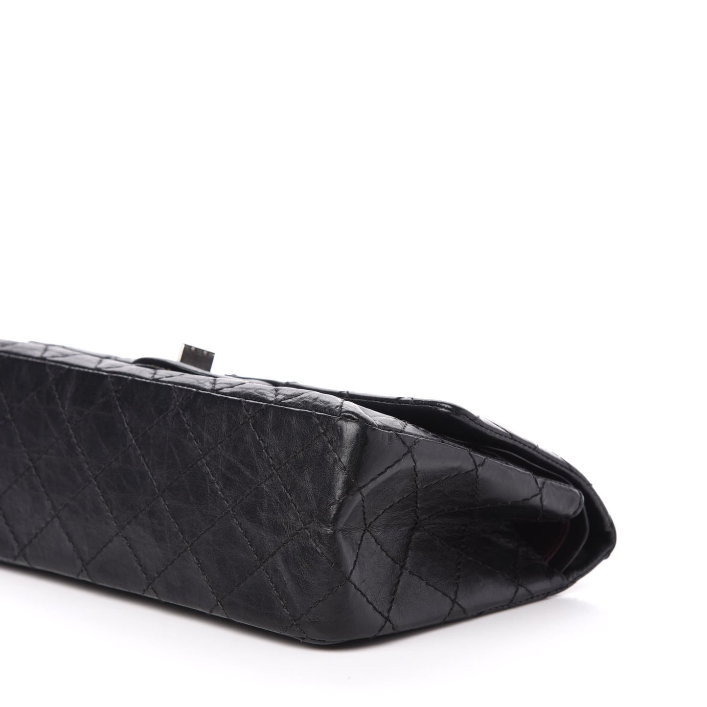 Aged Calfskin Quilted 2.55 Reissue 225 Flap Black