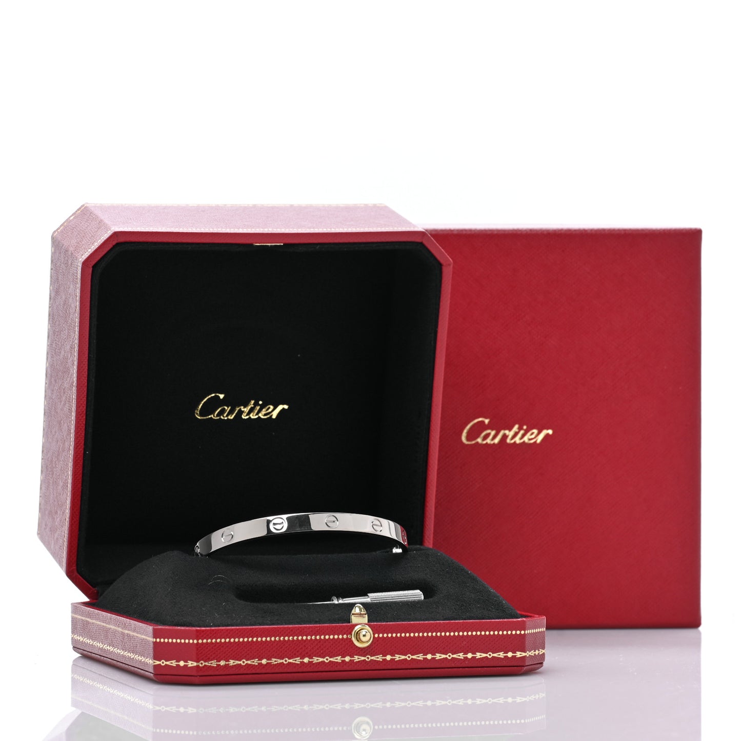 18K White Gold LOVE Bracelet 19