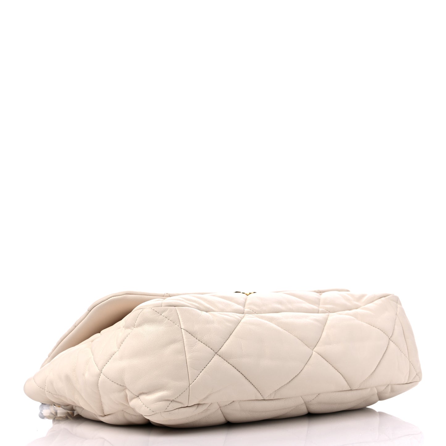 Lambskin Quilted Maxi Chanel 19 Flap Ivory