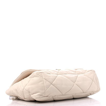 Chanel Lambskin Quilted Maxi Chanel 19 Flap Ivory 4 of 9