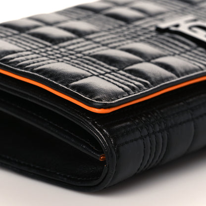 Burberry Lambskin Micro Quilted Hannah Wallet On Chain Black 7 of 8