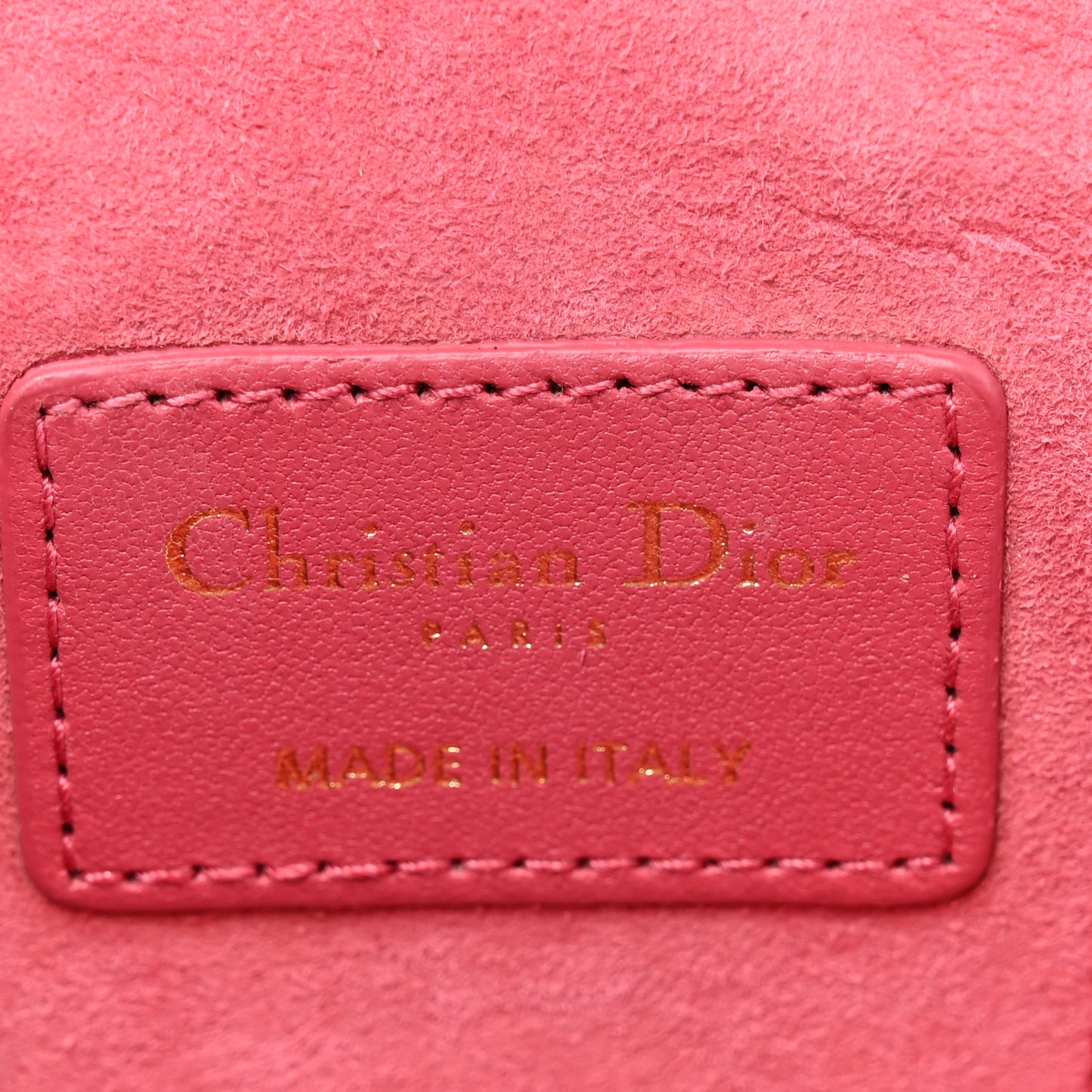 Lambskin Cannage Micro Vanity Case Strawberry Pink