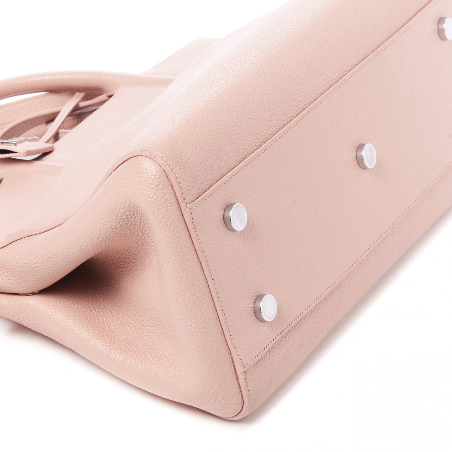 Grained Calfskin Small Cabas Rive Gauche Rose