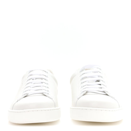 Gucci Calfskin Interlocking G Perforated Mens Ace Sneakers 9 White Grey Sky 3 of 8