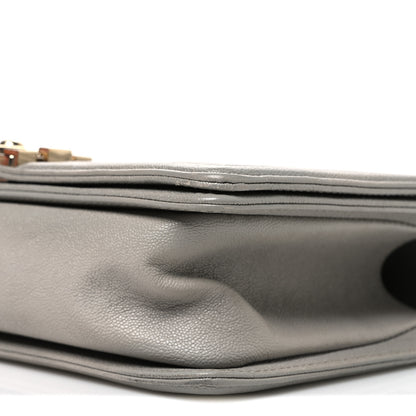 Chanel Caviar Quilted Medium Boy Flap Light Grey 9 of 10