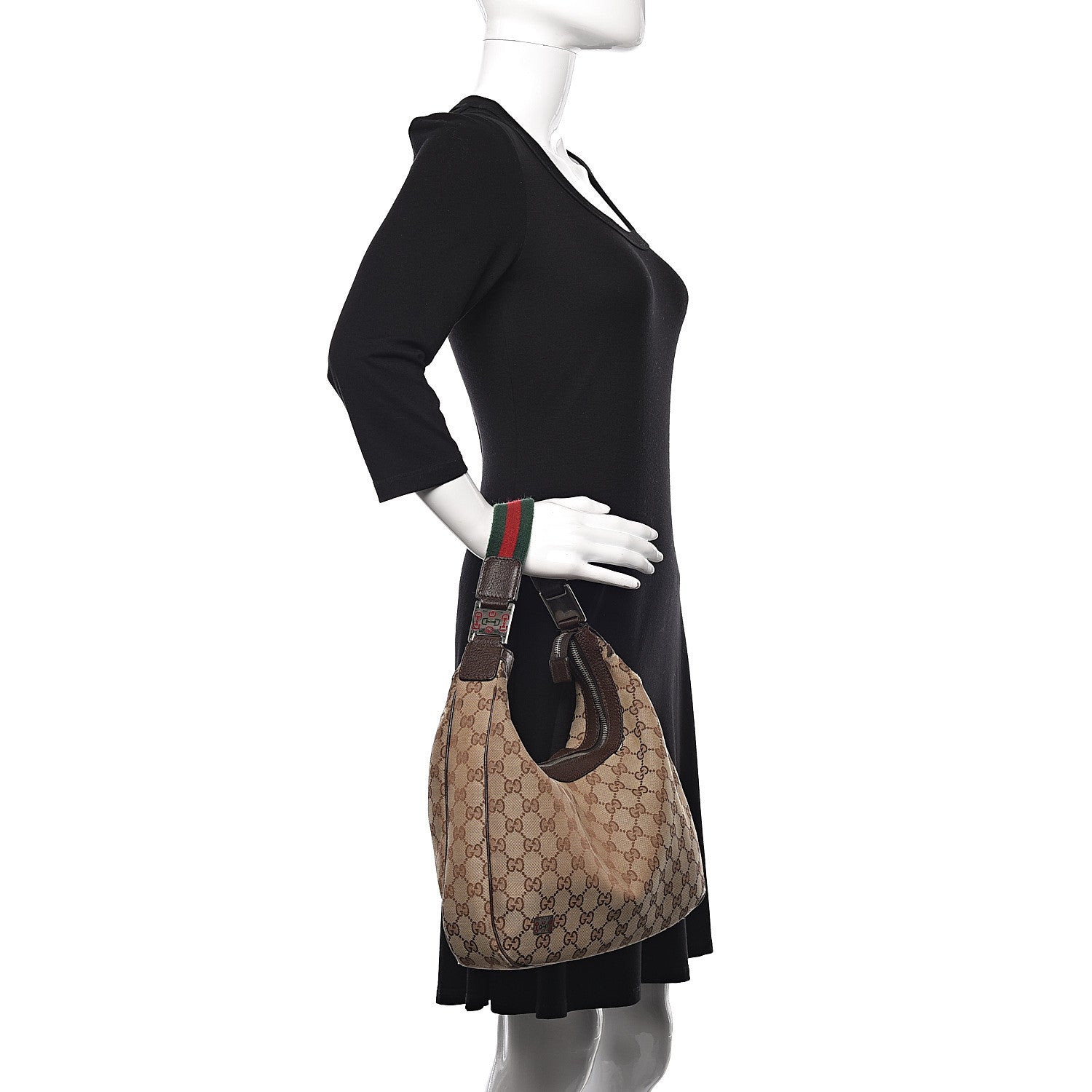 Gucci Monogram Medium Pop Hobo Dark Brown 2 of 16