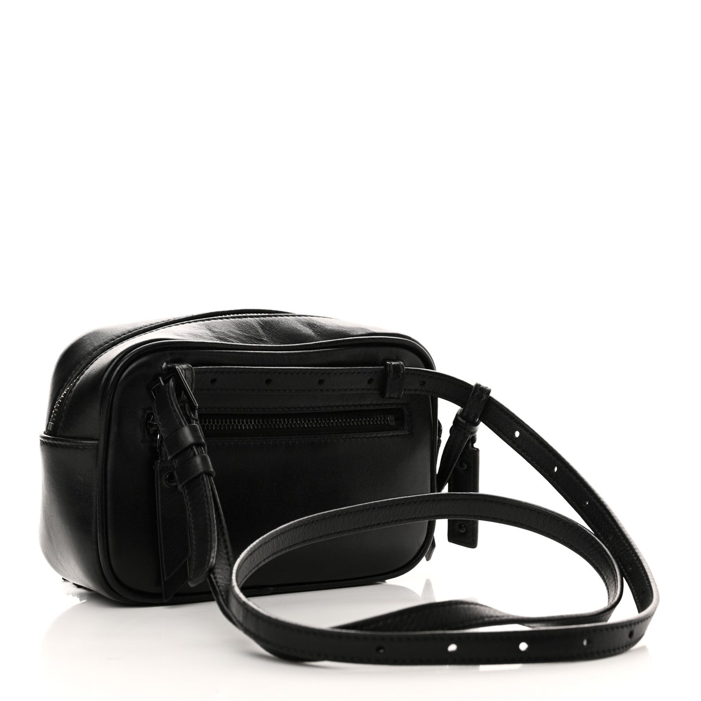 Calfskin Matelasse Monogram Lou Belt Bag Black