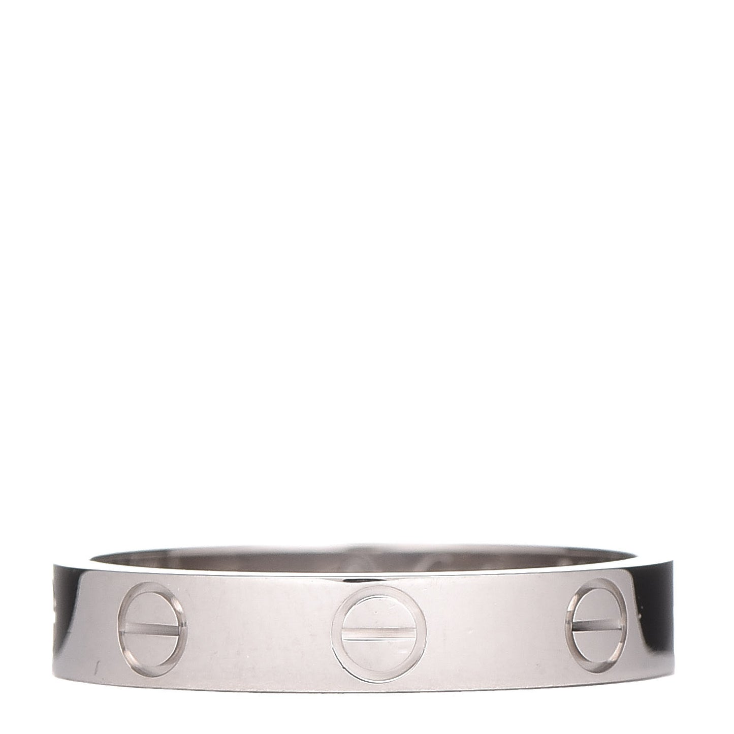 18K White Gold 3.5mm LOVE Wedding Band Ring 54 6.75