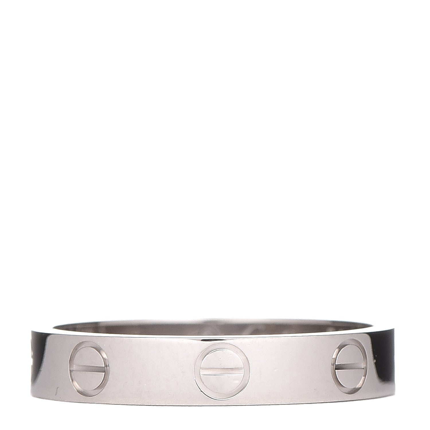 Cartier 18K White Gold 3.5mm LOVE Wedding Band Ring 54 6.75 1 of 5