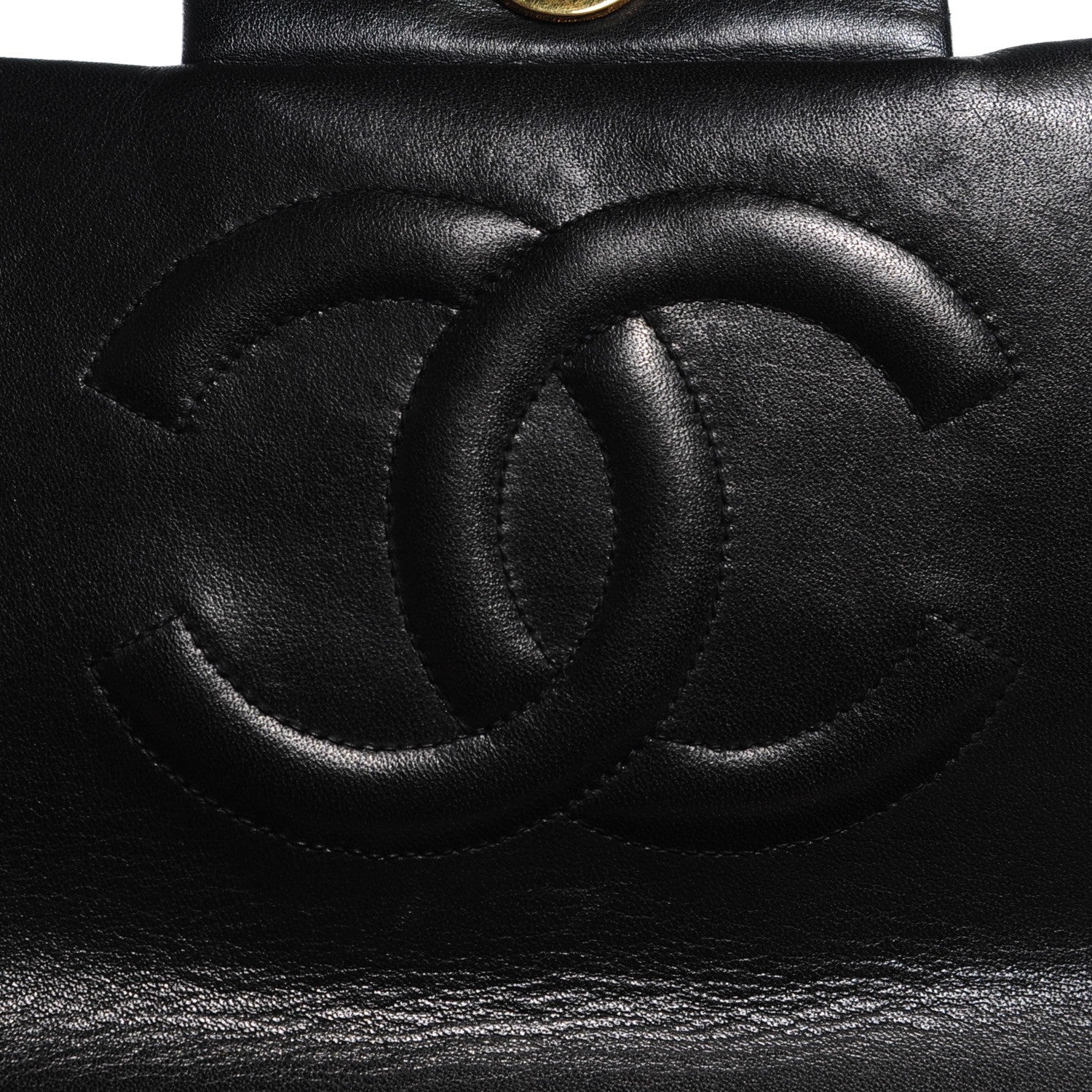 Chanel Lambskin Quilted XL Jumbo Flap Black 7 of 10