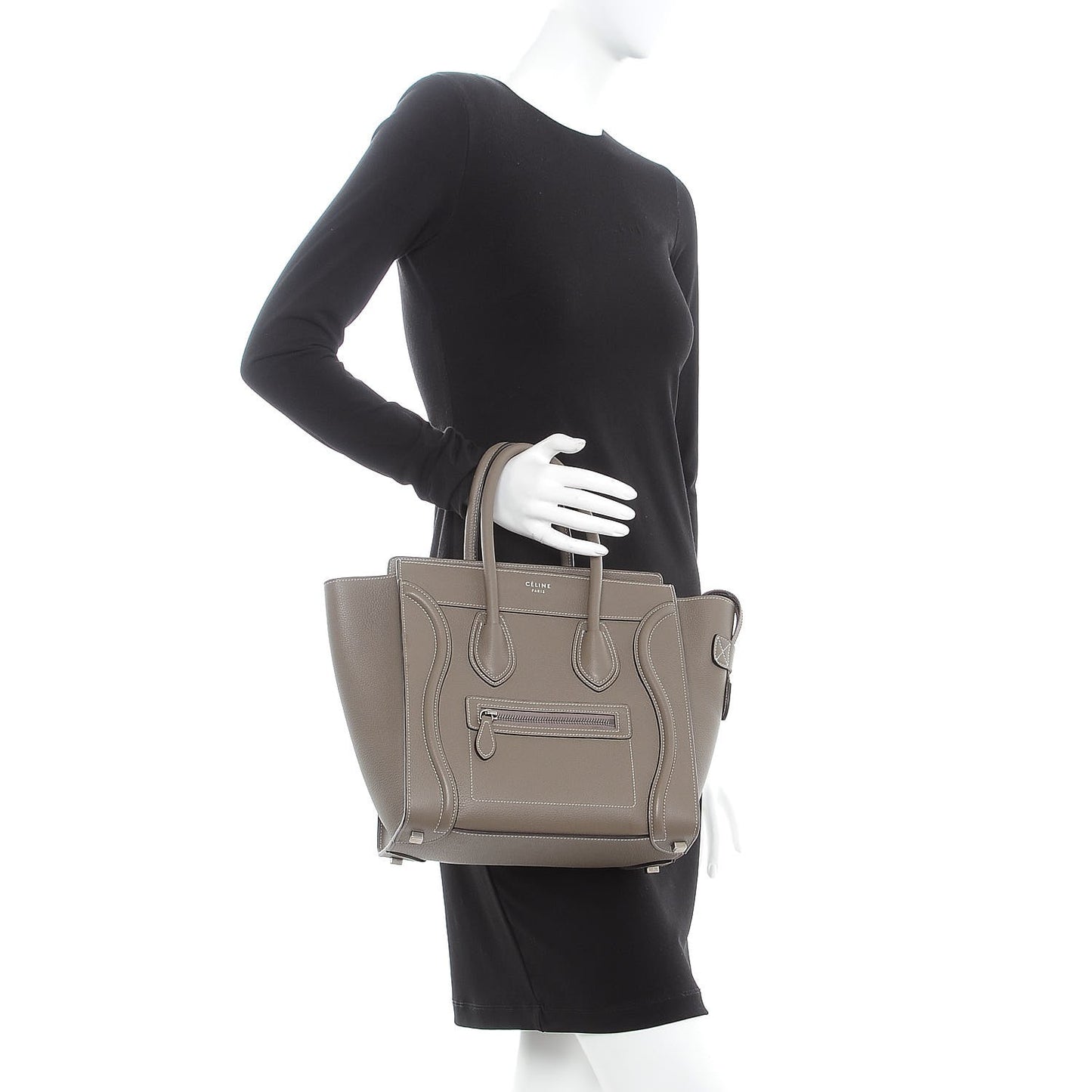 Drummed Calfskin Micro Luggage Souris