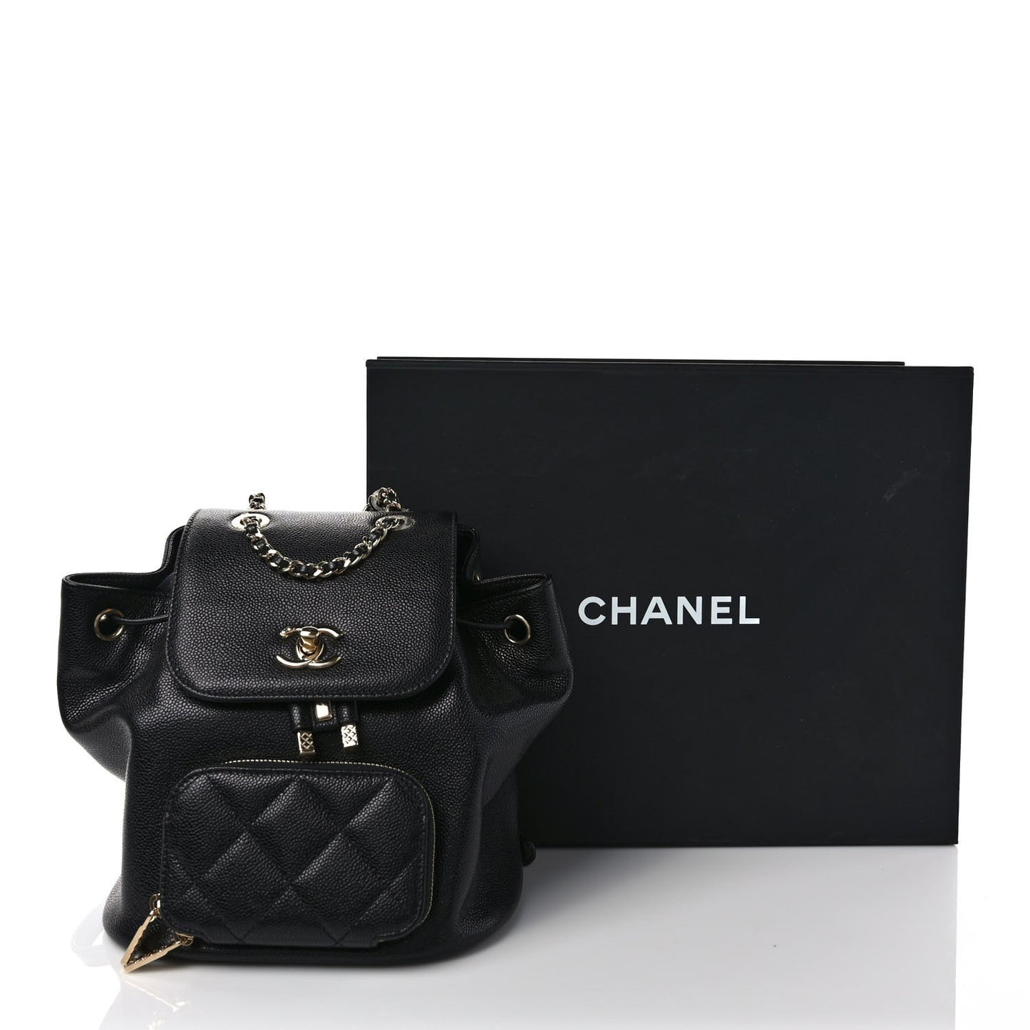 Caviar Quilted Mini Business Affinity Backpack Black