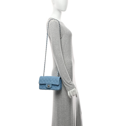 Chanel Denim Quilted Mini Rectangular Flap Blue 12 of 12