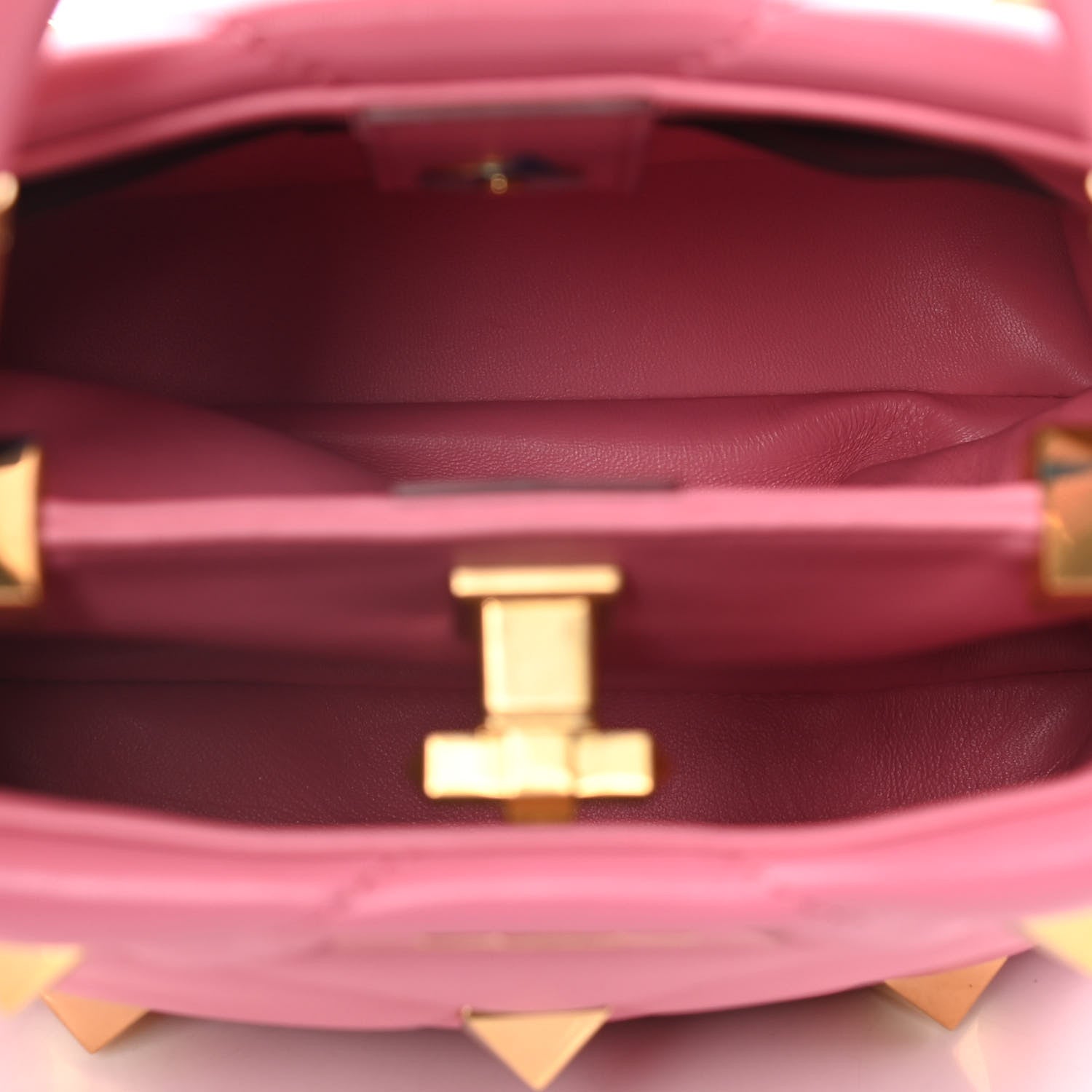 Valentino Garavani Nappa Small Roman Stud The Handle Bag Flamingo Pink 4 of 11