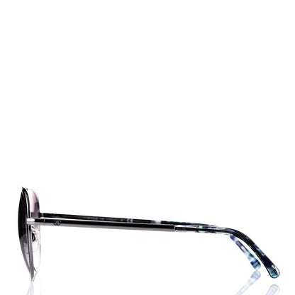 Chanel Round Spring Sunglasses 4206 Black Silver 3 of 7