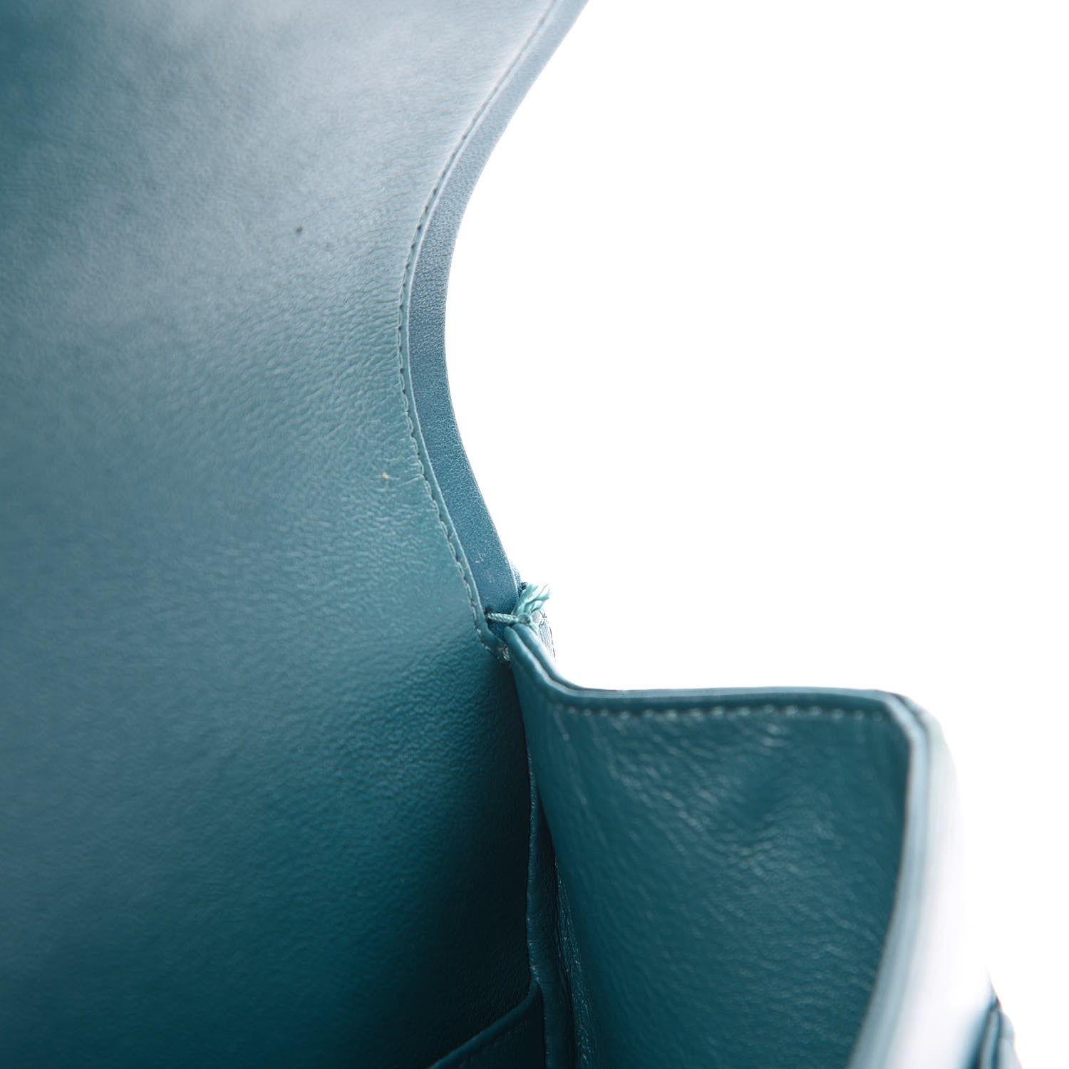 Chanel Lambskin Quilted Maxi Double Flap Turquoise 9 of 13