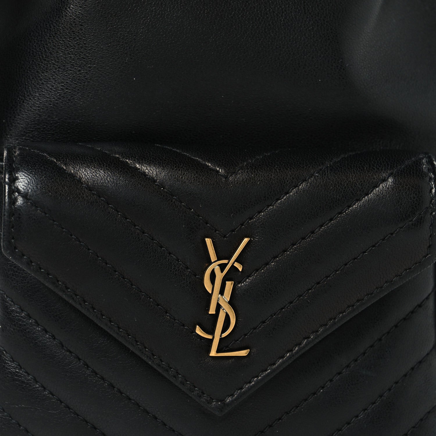 Saint Laurent Lambskin Matelasse Monogram Joe Nano Bucket Bag Black 8 of 10