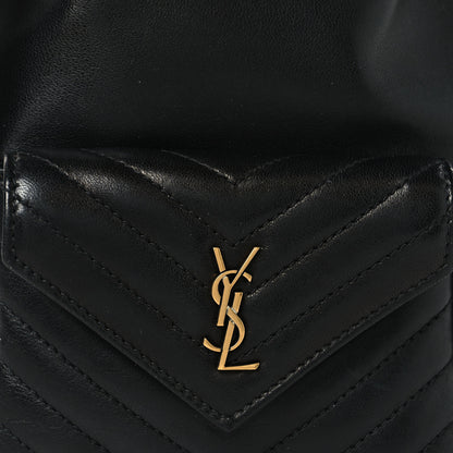 Saint Laurent Lambskin Matelasse Monogram Joe Nano Bucket Bag Black 8 of 10