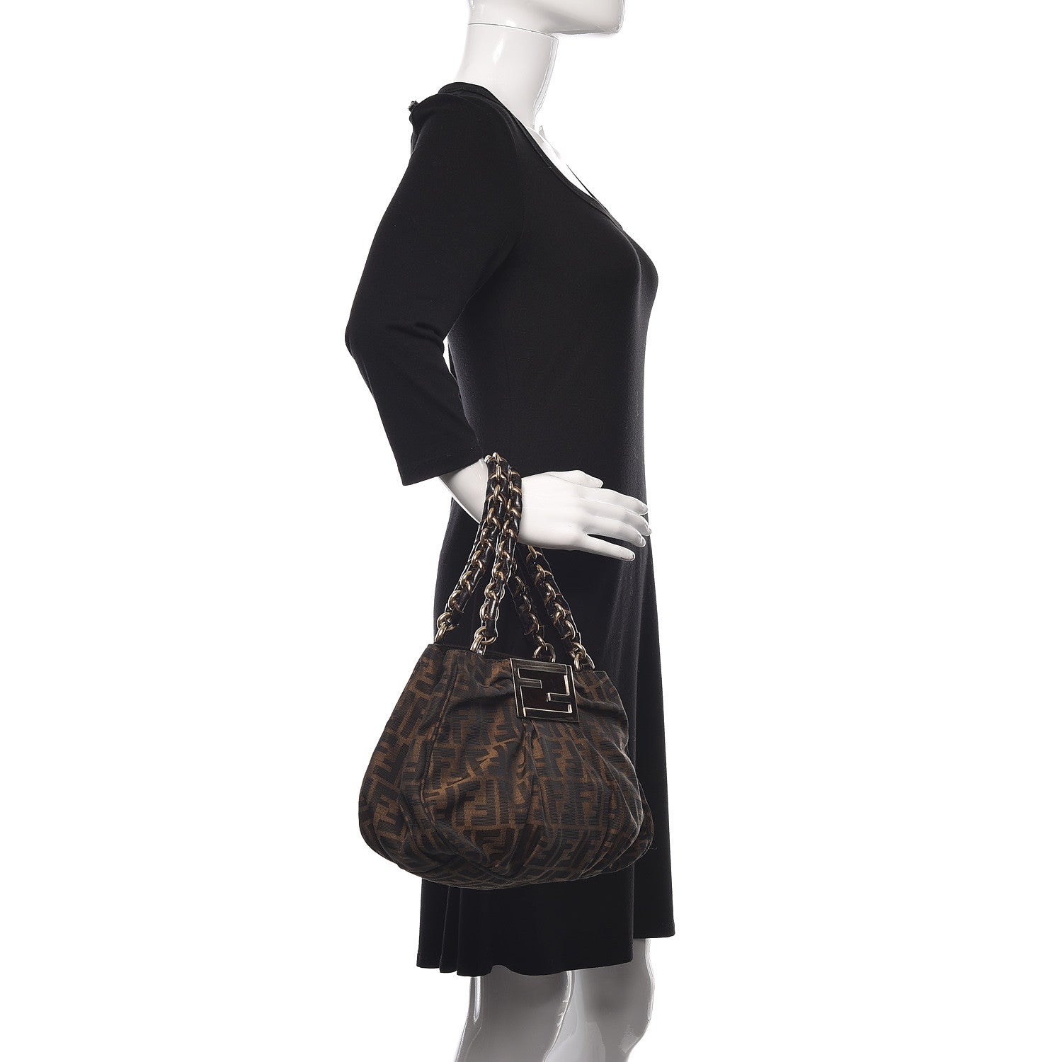 Fendi Zucca Small Mia Tote Tobacco 2 of 14