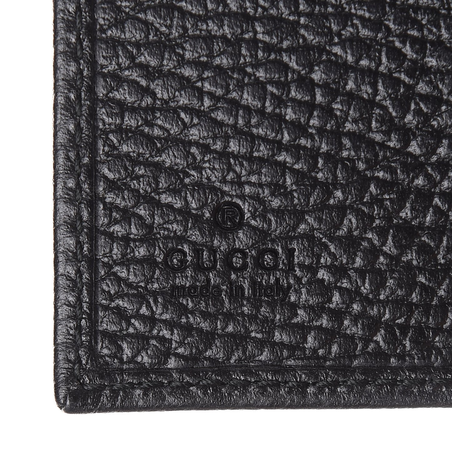 Dollar Calfskin Swing Train Pass Card Case Black
