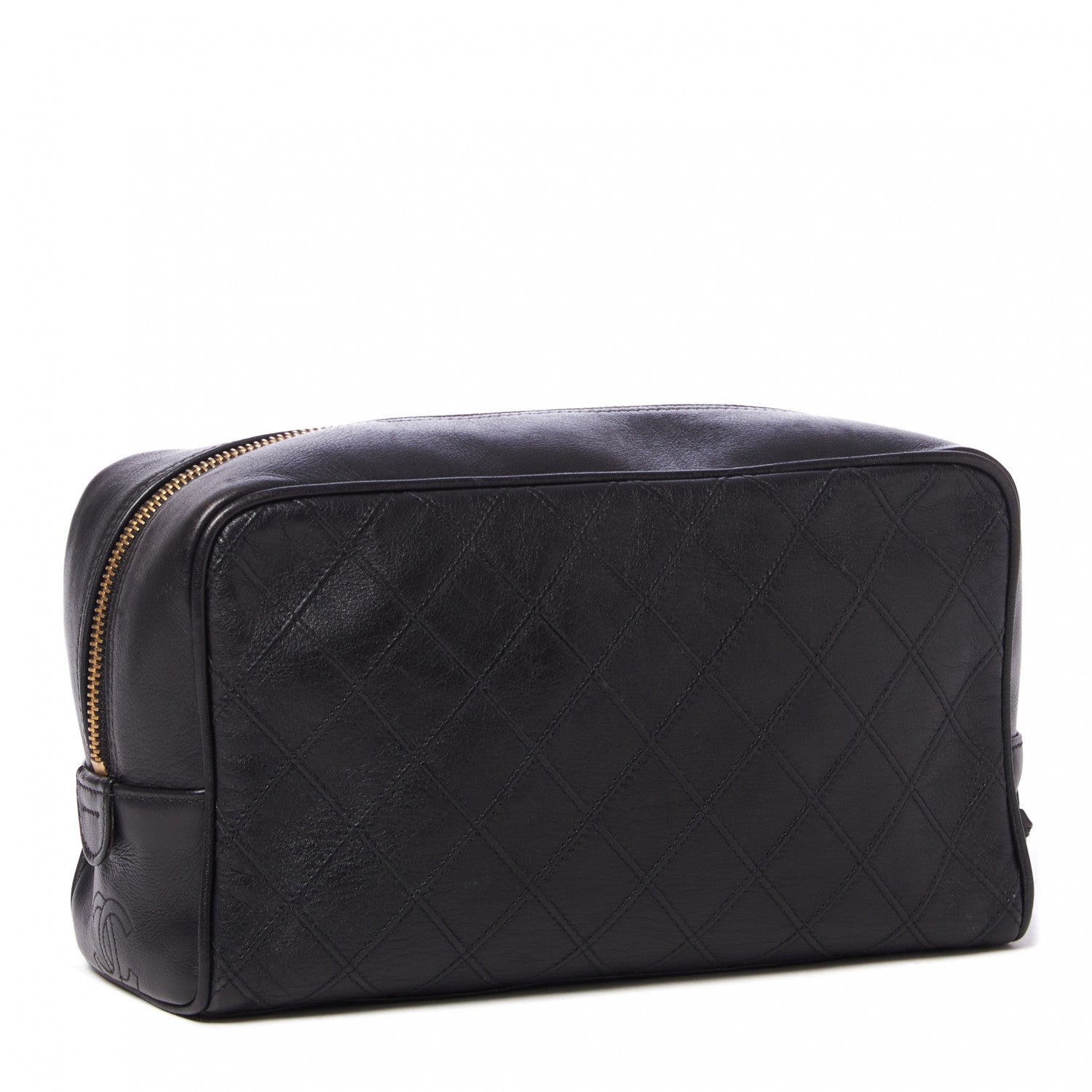Chanel Calfskin Diamond Stitch Cosmetic Case 2 of 8