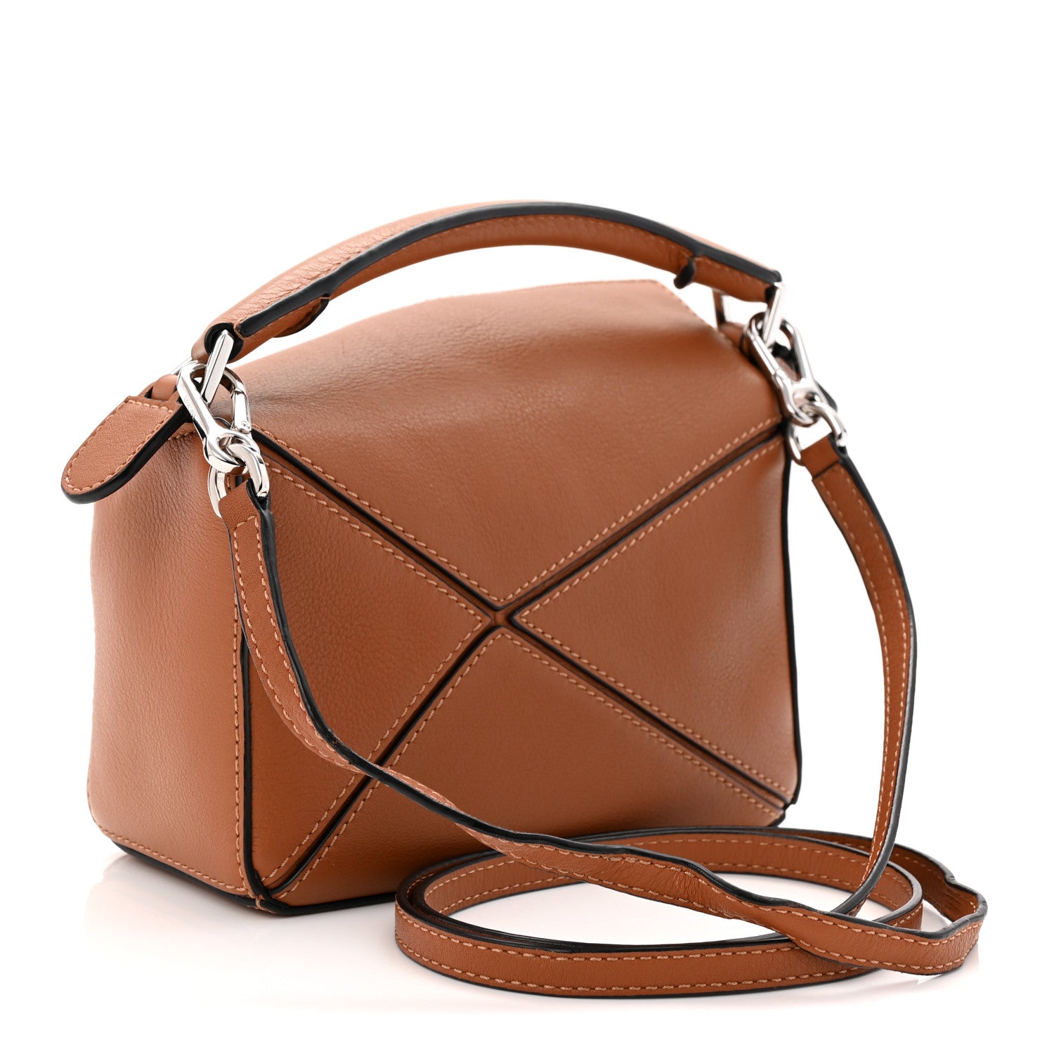 Loewe Calfskin Mini Puzzle Bag Tan 3 of 12